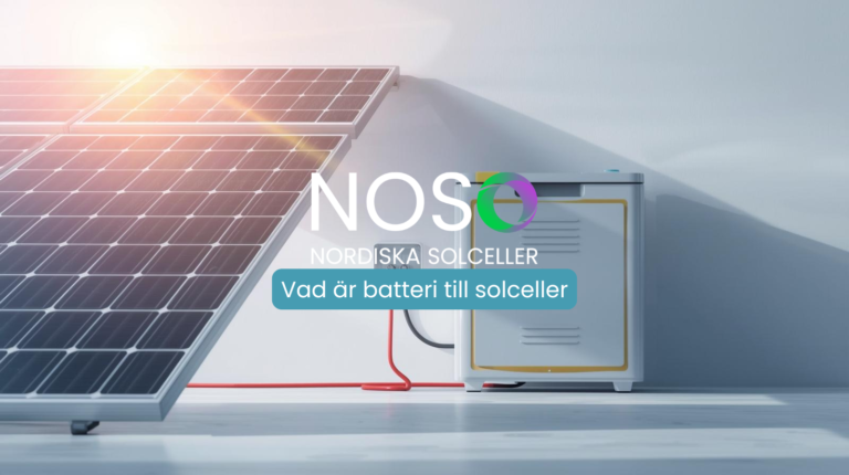 Vad är batteri till solceller